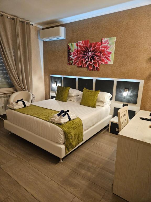 Кровать или кровати в номере Albis Rooms Guest House