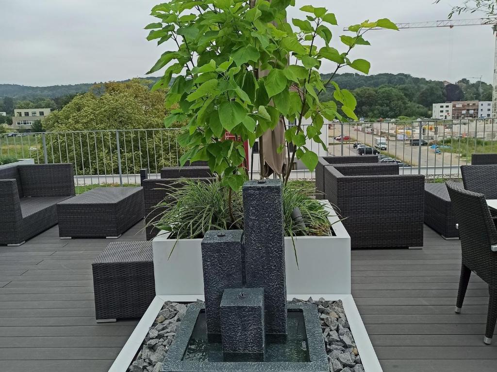 A balcony or terrace at Leben wie im Hotel by Helios