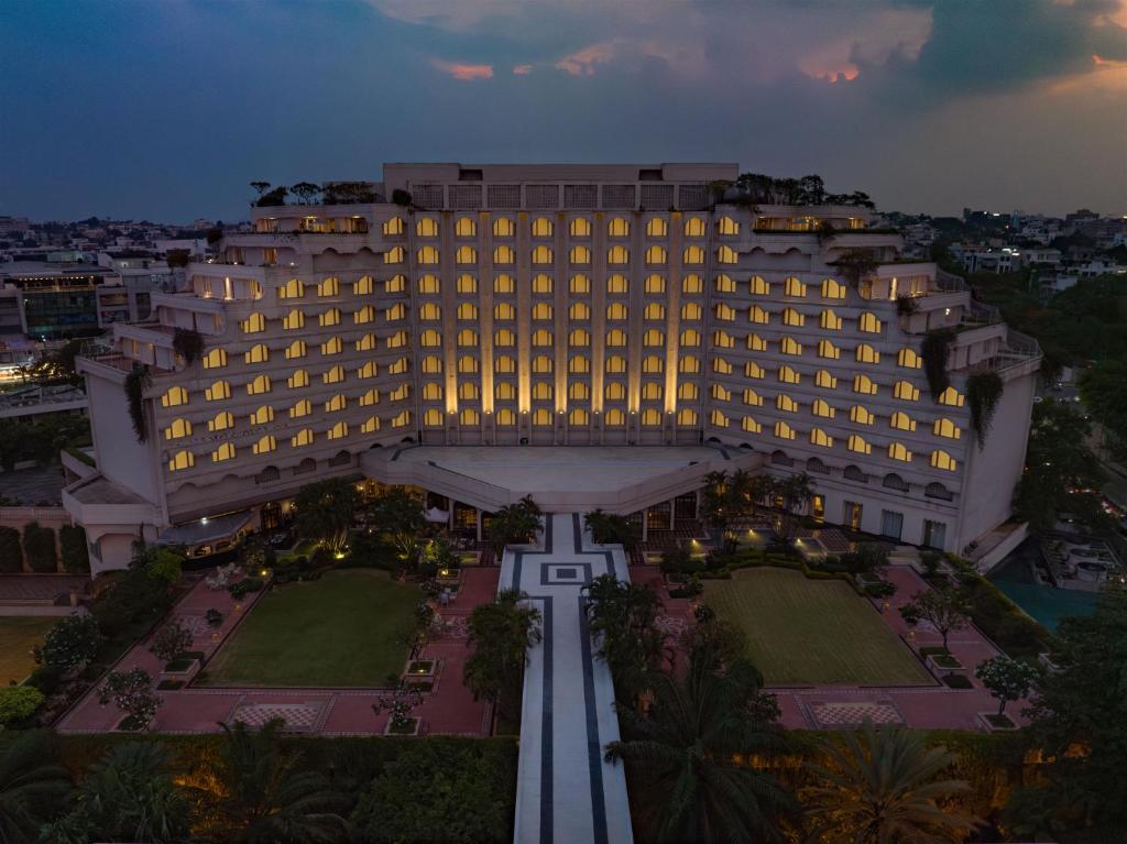 an aerial view of a hotel at night at Taj Krishna in Hyderabad