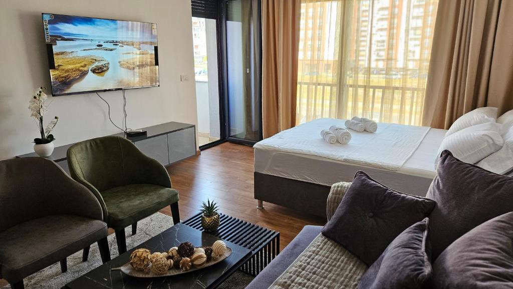 TV/trung tâm giải trí tại Podgorica apartments Planet