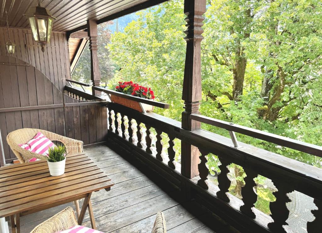 Balkon ili terasa u objektu Hotel garni Königslinde - Wandern, Radeln, Skifahren & Genießen