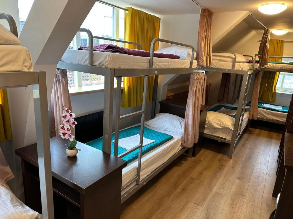 Room Mate Hostel Amsterdam Zaandam房間的床