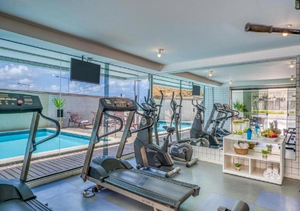 Fitnesscentret og/eller fitnessfaciliteterne på Golden Tower - Flat a Beira Mar