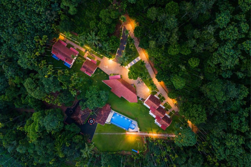 A bird's-eye view of Theyila Wayanad Premium Pool Resort