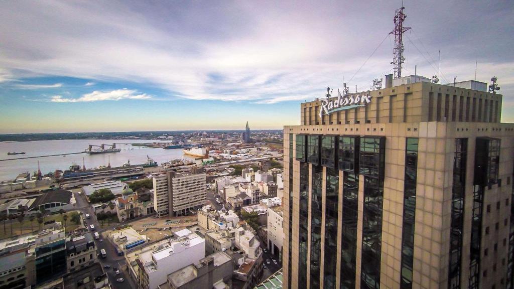 En generell vy över Montevideo eller utsikten över staden från hotellet