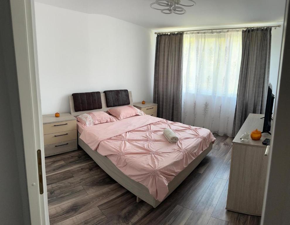 Ένα ή περισσότερα κρεβάτια σε δωμάτιο στο Apartament 4 camere Orsova