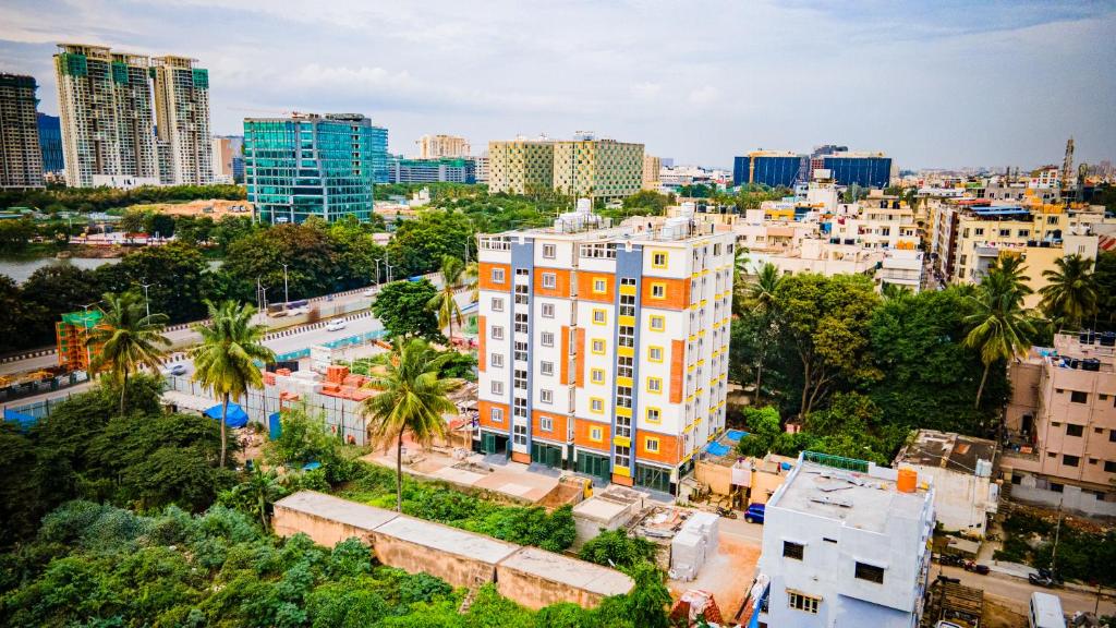 Una vista general de Bangalore o una vista desde la ciudad tomada desde el hostel