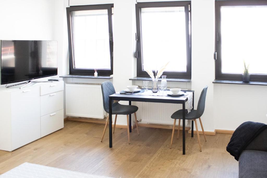 Kuchyň nebo kuchyňský kout v ubytování Apartment im Herzen Frankfurts