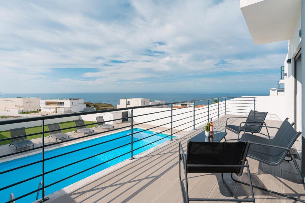 Μπαλκόνι ή βεράντα στο Silver Villa with ocean view