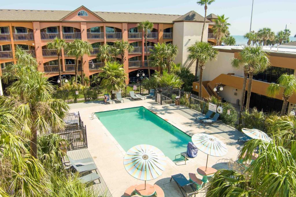 Swimming pool sa o malapit sa Beachfront Palms Hotel Galveston