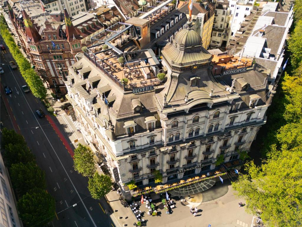 Uma visão geral de Lucerna ou uma vista da cidade tirada do hotel