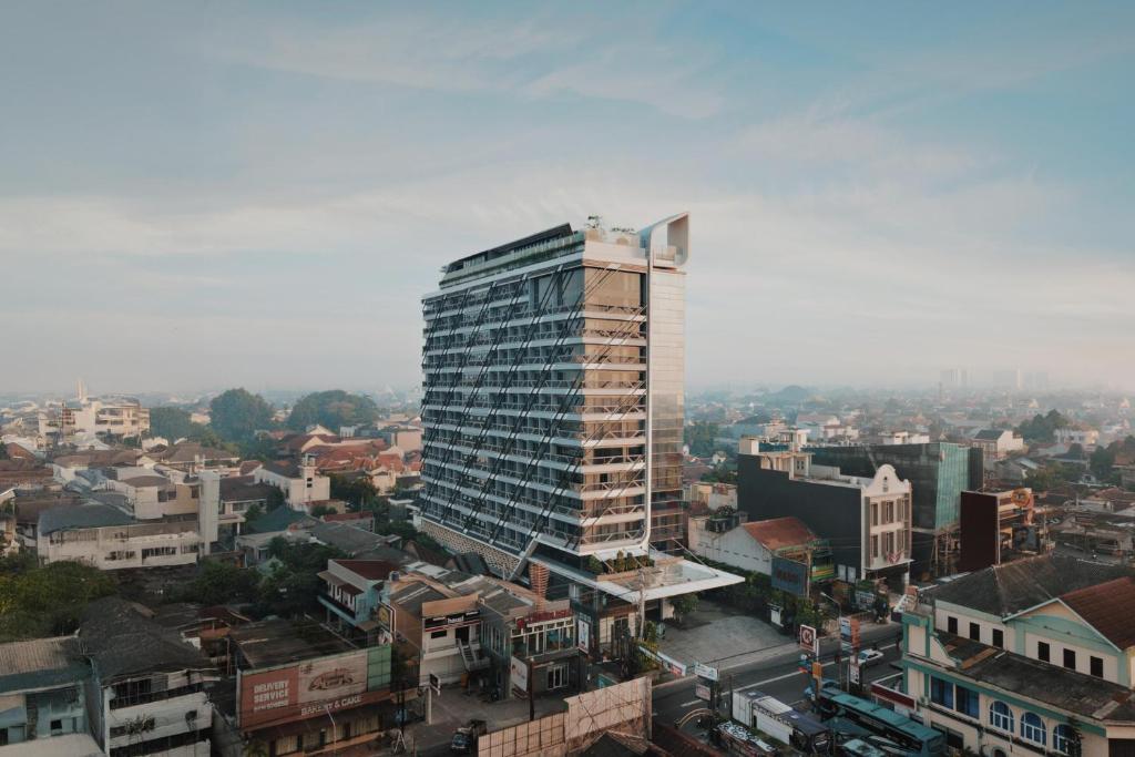 Vista general de Yogyakarta o vistes de la ciutat des de l'hotel