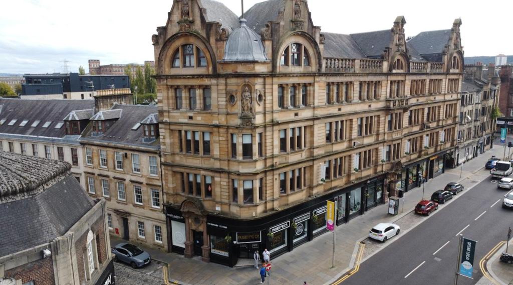 A general view of Paisley or a view of the city taken from Az apartmant