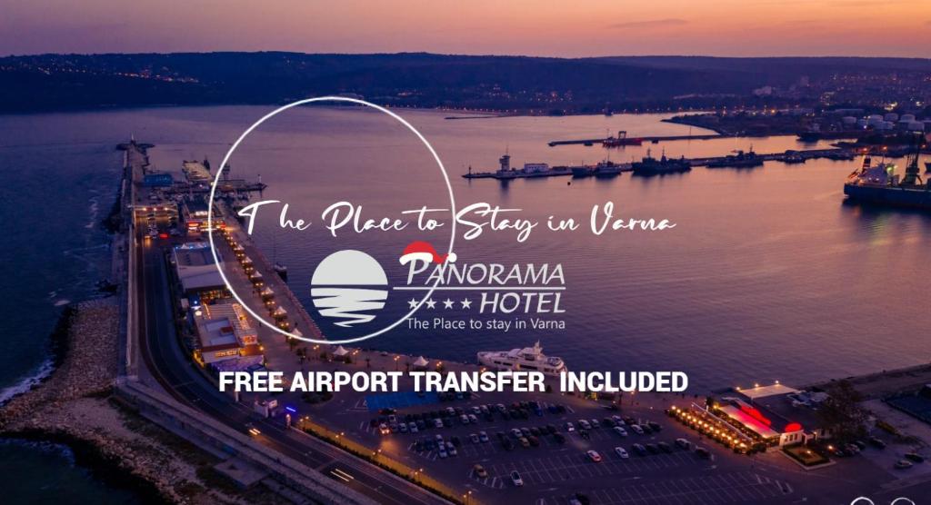 una imagen de una ciudad con una noria en Panorama Hotel - Free EV Charging Station, en Varna