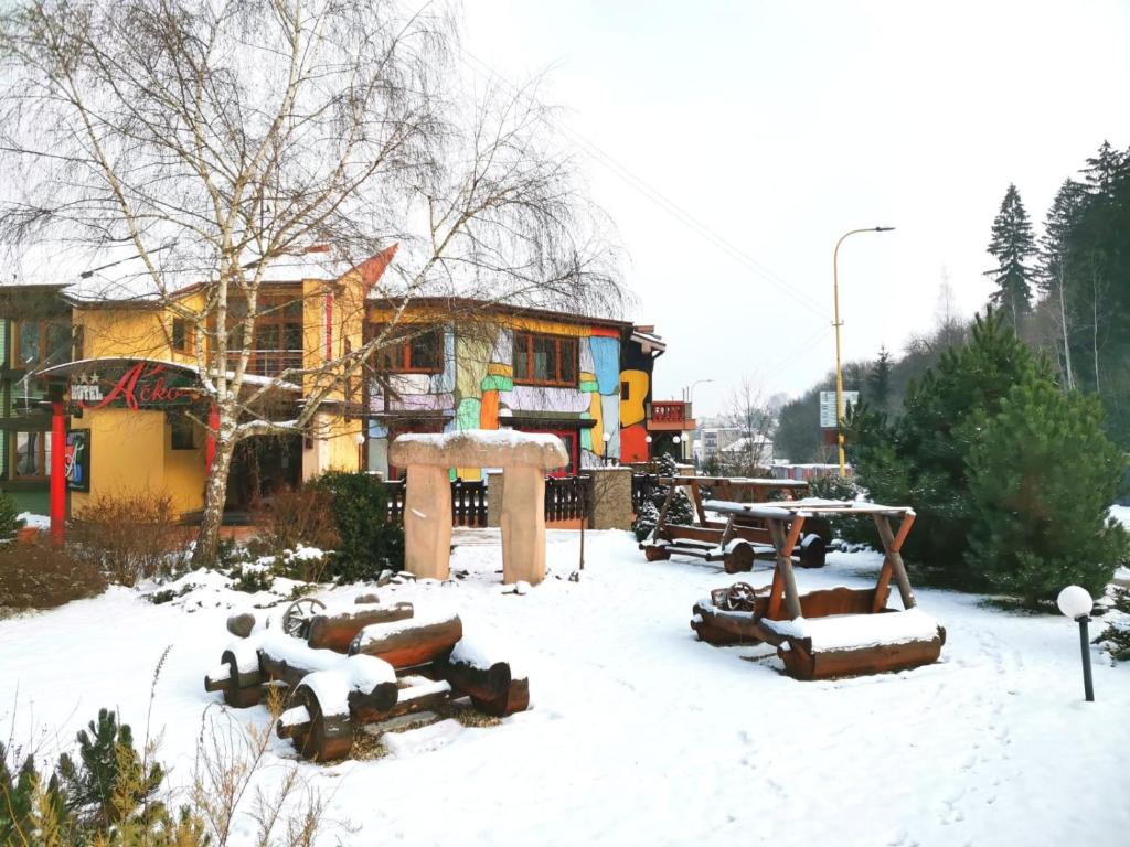 Hotel Áčko kapag winter