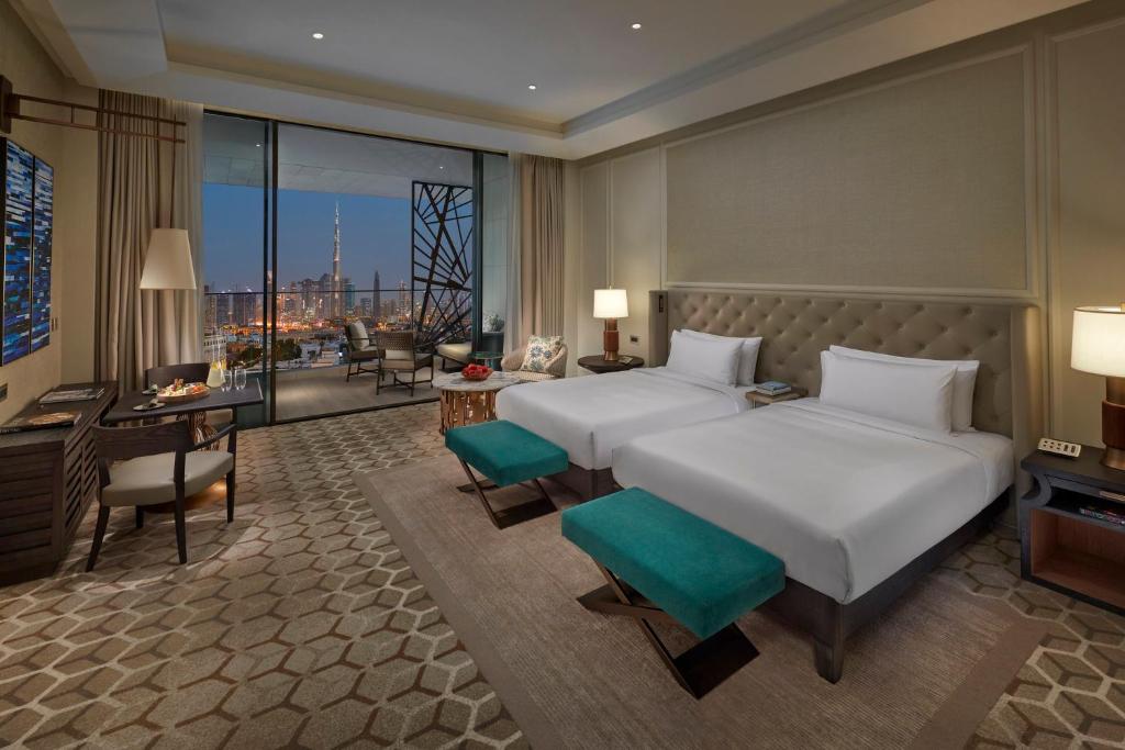 Katil atau katil-katil dalam bilik di Mandarin Oriental Jumeira, Dubai