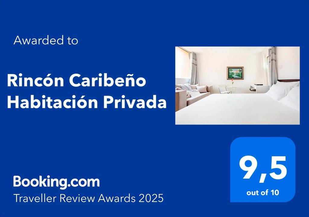 Sertifikat, penghargaan, tanda, atau dokumen yang dipajang di Rincón Caribeño Habitación Privada