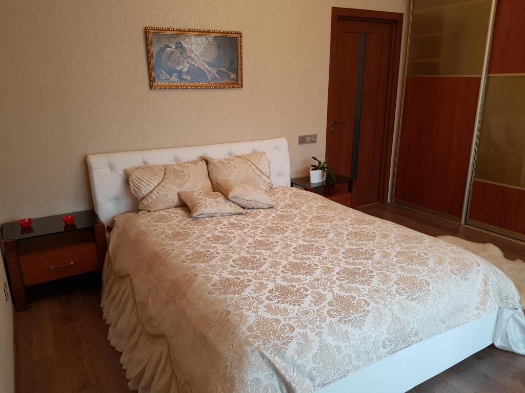 Postel nebo postele na pokoji v ubytování Riga airport Apartment