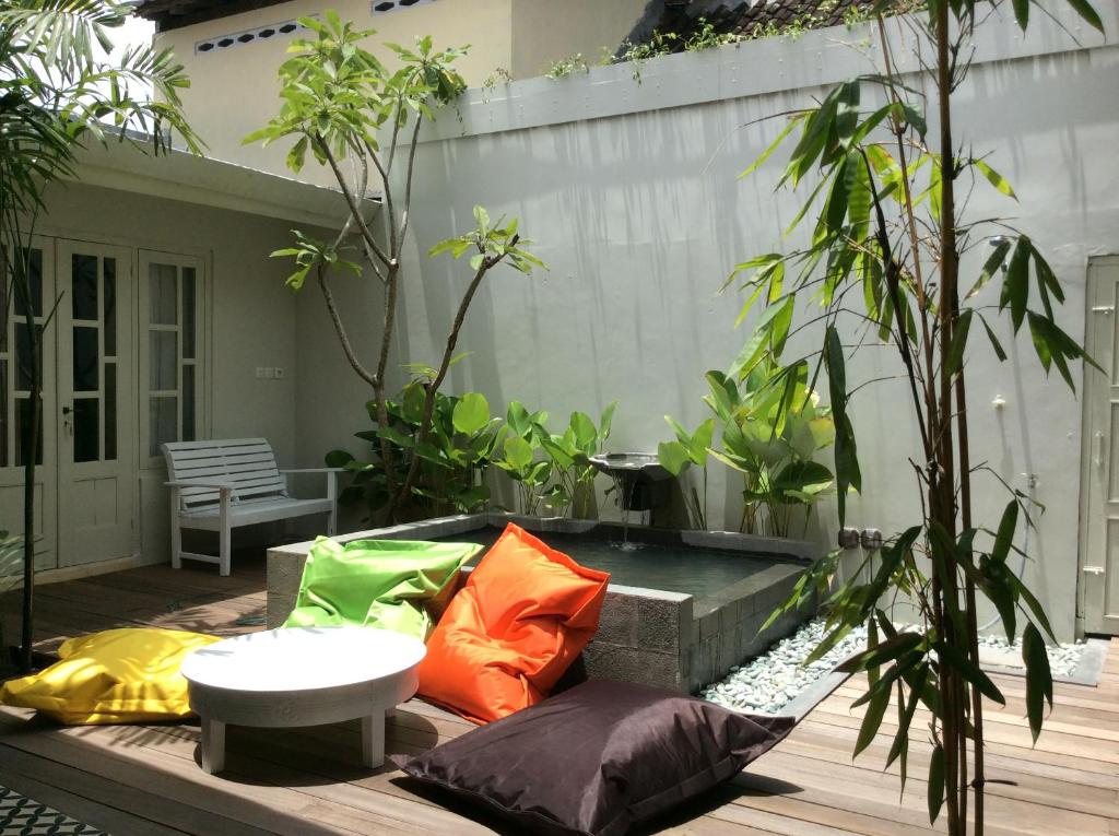 A seating area at The Patio Yogya