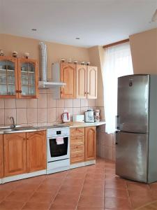 Nhà bếp/bếp nhỏ tại Apartament Mikołajki