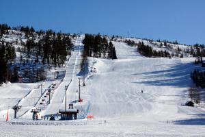 サッラにあるVilla Kuukkeliの雪に覆われたスキー場(スキーリフト付)