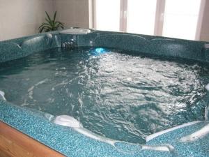 duży jacuzzi w pokoju w obiekcie F - Team Hotel w Liptowskim Gródku