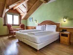 1 dormitorio con 1 cama grande en una habitación en Hotel Bertelli, en Madonna di Campiglio