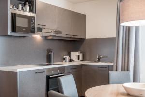 Apartmenthaus Enzian Hochsölden廚房或簡易廚房