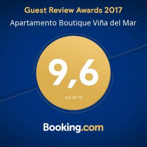 Vottorð, verðlaun, skilti eða annað skjal til sýnis á Apartamento Boutique Viña del Mar