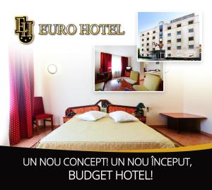 Un pat sau paturi într-o cameră la Euro Hotel