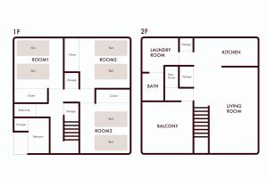 แผนผังของ Villas Fuji