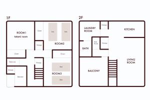 แผนผังของ Villas Fuji