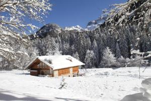 マドンナ・ディ・カンピリオにあるPra de la Casaの雪山小屋