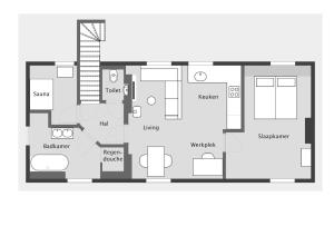 B&B Eikenlaan 12 في غينك: مخطط ارضي للمنزل