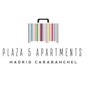 een koffer met de woorden plaza afspraken madrid carabapieke bij Plaza 5 Carabanchel Apartment in Madrid