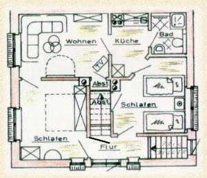 Planul etajului la Landjägerhaus am Südstrand - Wohnung 1 + 3