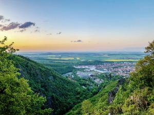 vista sulla città da una montagna di Median Hotel Garni a Wernigerode