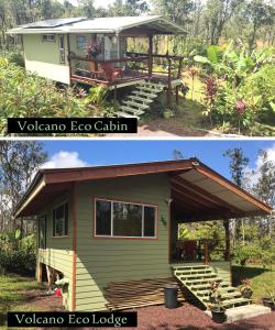 Un jardín fuera de Volcano Eco Cabin & Eco Lodge