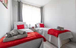 מיטה או מיטות בחדר ב-Apartament Metropolia typu deluxe, free WiFi, FV