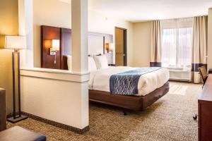 Comfort Inn & Suites Niagara Falls Blvd USA tesisinde bir odada yatak veya yataklar