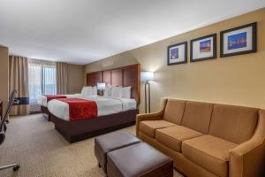 una camera d'albergo con letto e divano di Comfort Suites Pelham Hoover I-65 a Pelham