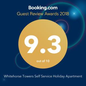 Sertifikat, penghargaan, tanda, atau dokumen yang dipajang di Whitehorse Towers Self Service Holiday Apartment