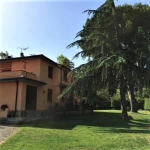 ein Haus und ein Baum vor einem Haus in der Unterkunft Podere 269 in Castiglione della Pescaia