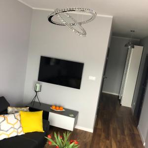 Televisyen dan/atau pusat hiburan di Apartament w Cieplicach Perfekt