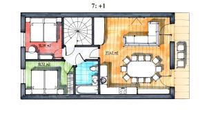 Planul etajului la Ferienhaus Frei 2 Titisee