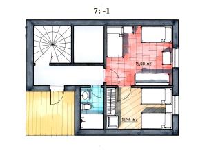 Planul etajului la Ferienhaus Frei 2 Titisee