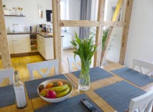 A kitchen or kitchenette at Haus an der Bode