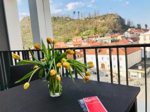 Een balkon of terras bij Hotel Kras