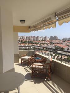 Balkon atau teras di Big Apartment in Santa Maria