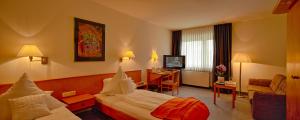 Trip Inn Hotel Zum Riesen Hanau में एक कमरे में एक या कई बेड